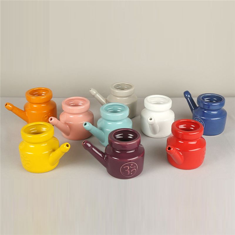 Neti Pot Nasal Rinse - 【STOCK】350Ml Ceramic Neti Pot Nose Cleaning