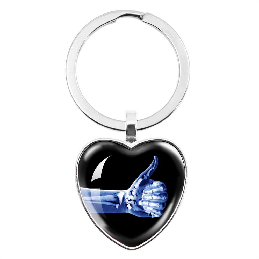 Xbody Health & Wellness Wayne Nj - X-ray Film Peach Heart Keychain Human