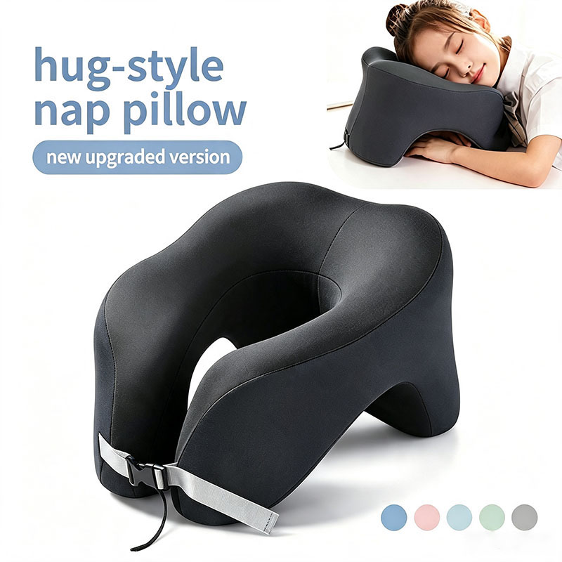 Neck Traction Pillow - Memory Foam U‑Shape Neck Pillow Travel