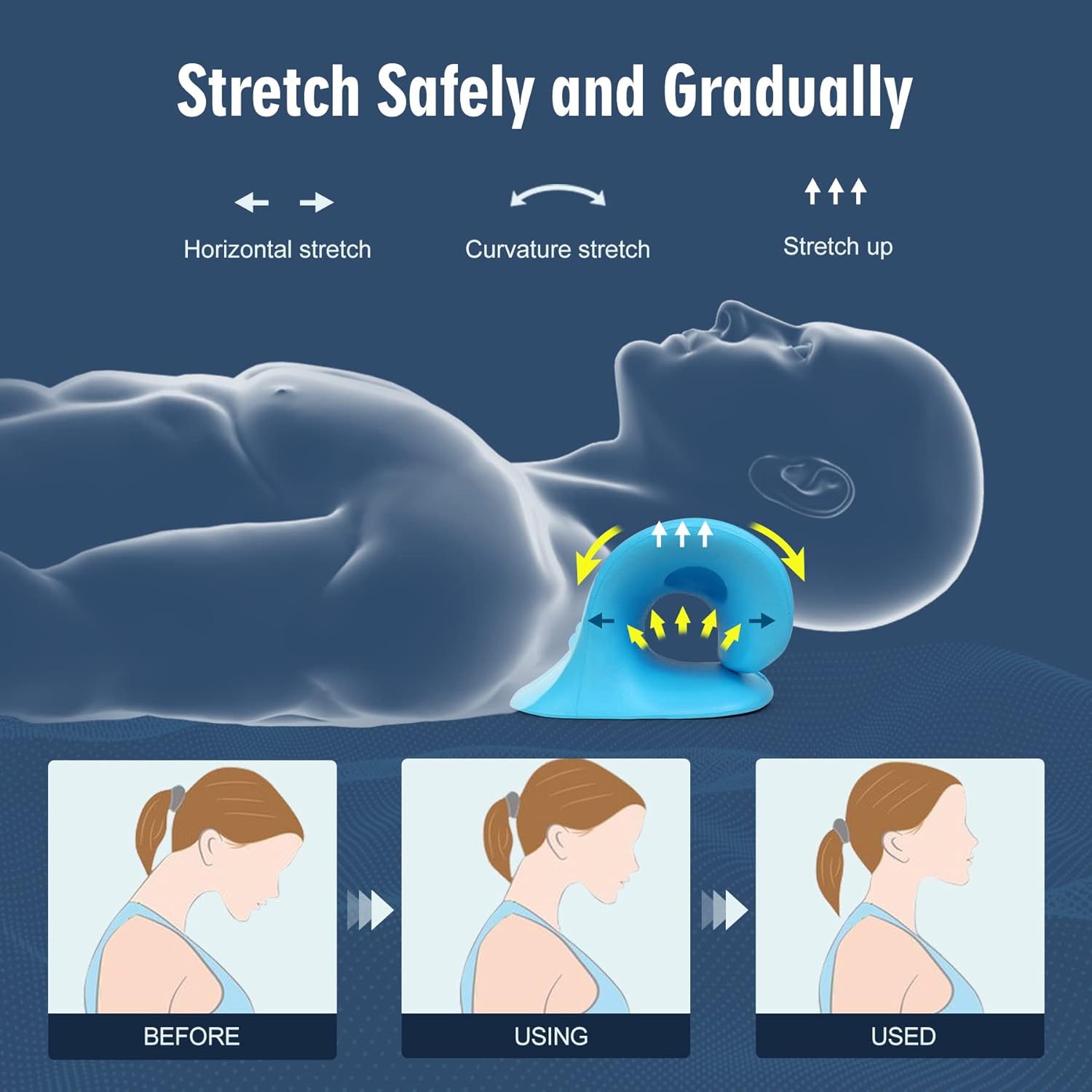 Neck Stretcher for Pain Relief - Neck Traction Pillow review and price