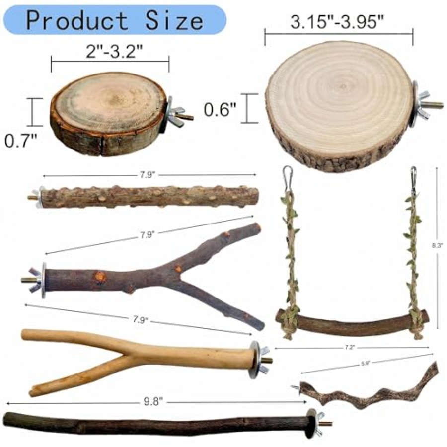 8PCS natural wood bird perches - Health & Wellness Services At Western University Photos review and price