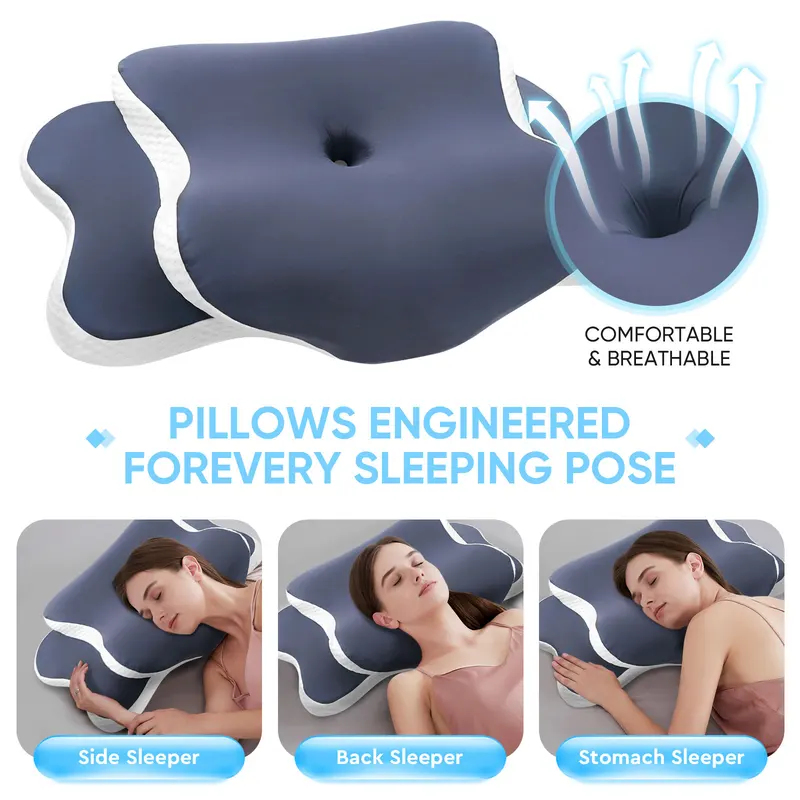 Memory Foam Pillow Cervical Pi - Neck Traction Pillow review and price
