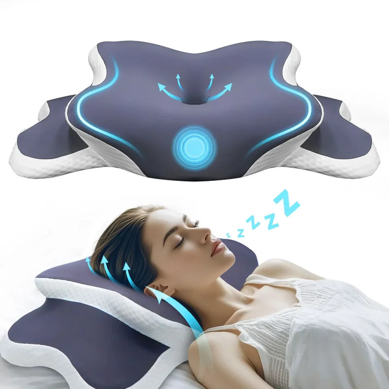 Memory Foam Pillow Cervical Pi - Neck Traction Pillow review and price