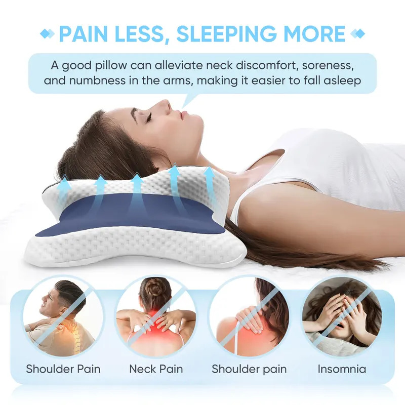 Memory Foam Pillow Cervical Pi - Neck Traction Pillow review and price