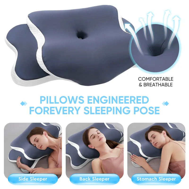 Memory Foam Pillow Cervical Pi - Neck Traction Pillow review and price