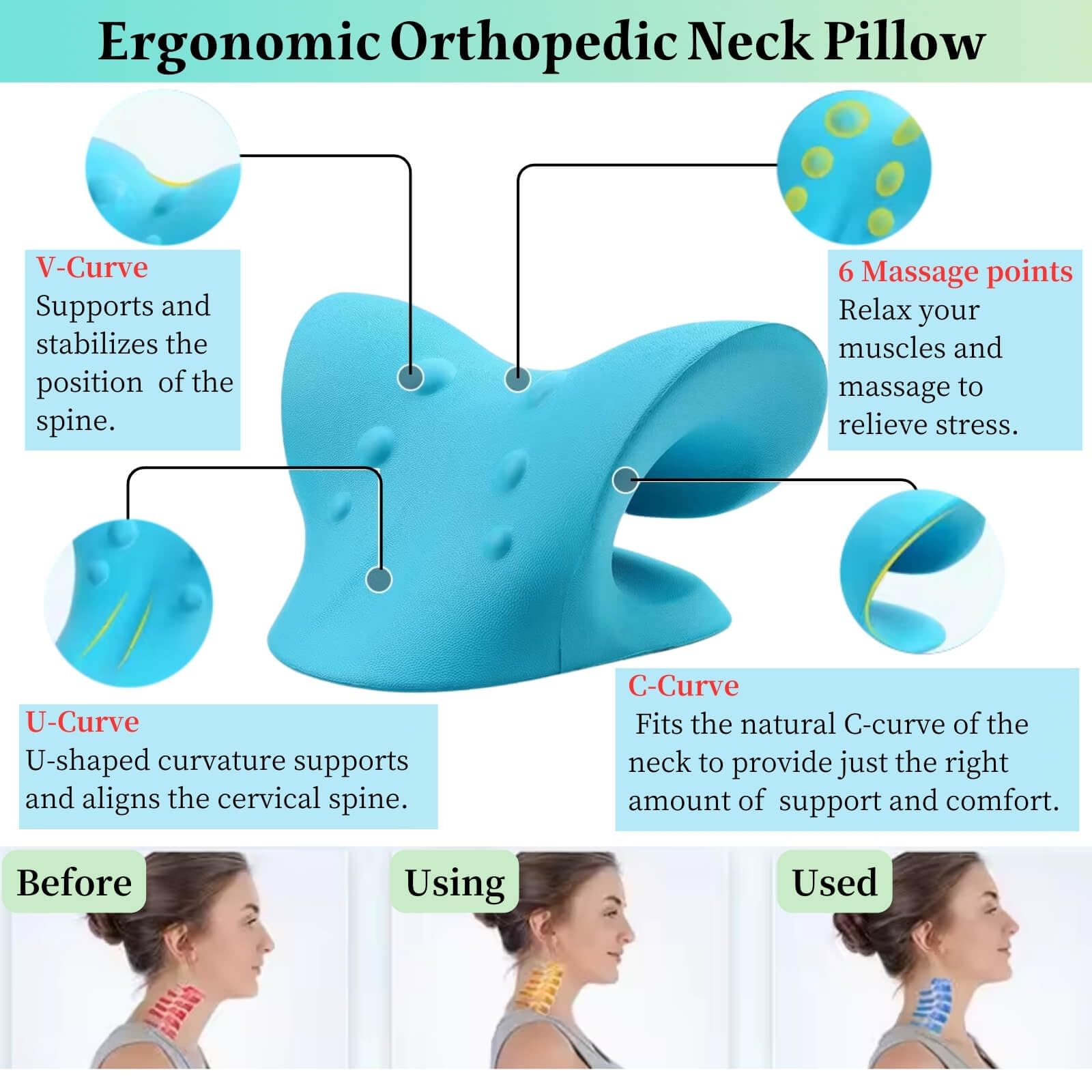 Neck And Shoulder Relaxer Cerv - Neck Traction Pillow review and price